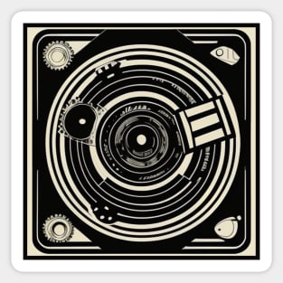 Vinyl Record Turntable Sticker